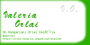 valeria orlai business card